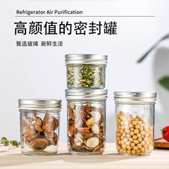 批发玻璃透明鱼子酱果酱瓶分装瓶厨房密封罐储物罐包装空瓶现货家
