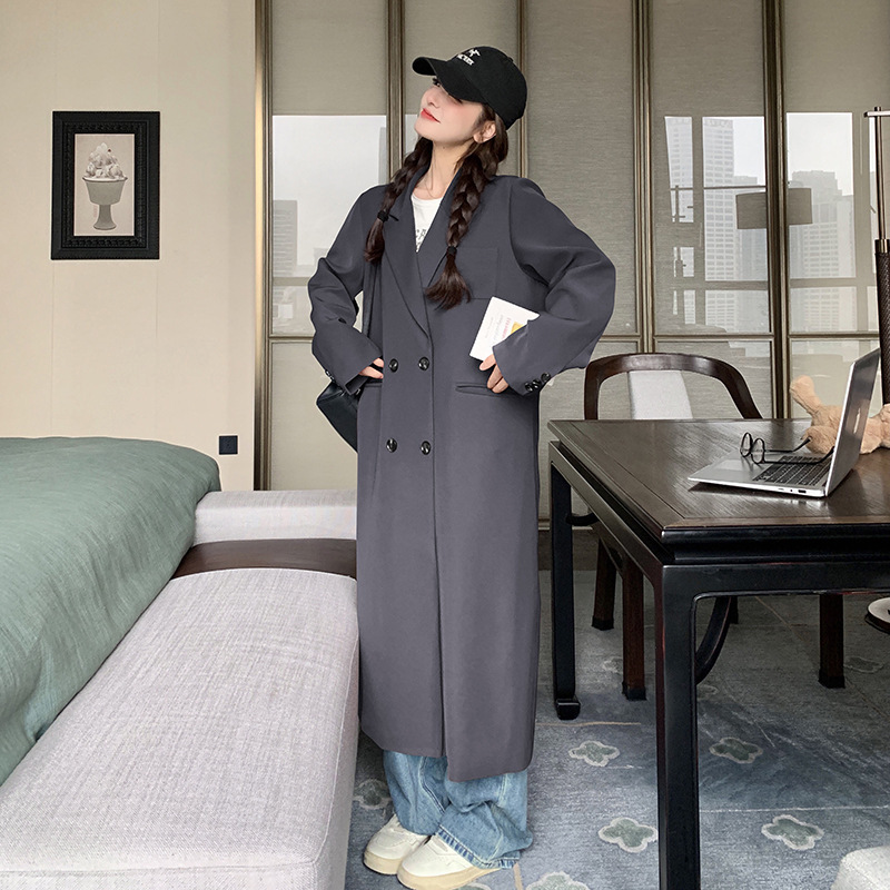 长款西装风衣外套女2025秋季新款今年流行爆款设计感超火休闲大衣|undefined