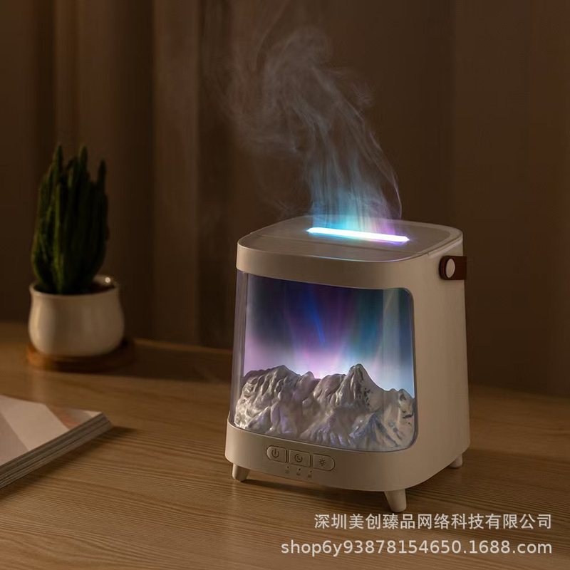 亚马逊极光仿真火焰香薰机 usb酒店家用桌面香薰氛围加湿器跨境|undefined