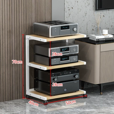 Cabinet Audio Speaker Power Amplifier | Electric car big tripod - 3-layers-of-thickened-white-light-walnut-25-plate-thickness