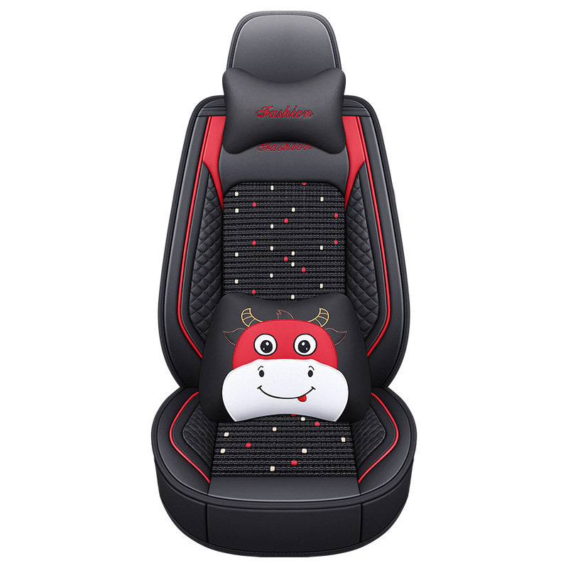 rhombus pattern, Lingxing Modelə uyğun (Original) oturacaq örtükləri - bls-black-red-cartoon-edition-single-seat-11