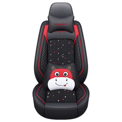 seat cover cushion cover, Modelə uyğun (Original) oturacaq örtükləri - bls-black-and-red-cartoon-version-single-seat-11