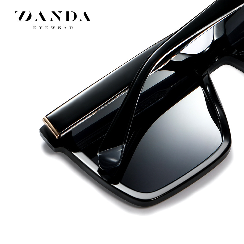 Nueva Placa de gafas de sol de los hombres de gran marco gafas polarizadas PS6607 protección UV Placa de alta calidad hecha a mano gafas de sol de las mujeres