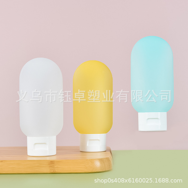 Color sub-botella loción viaje portátil squeeze champú gel de ducha limpiador facial cosmético botella vacía