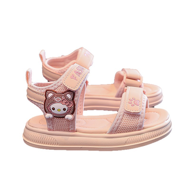 Sandálias de niñas verano 2026 nuevos zapatos de playa suaves para niños zapatos de princesa casuales zapatos para niños grandes