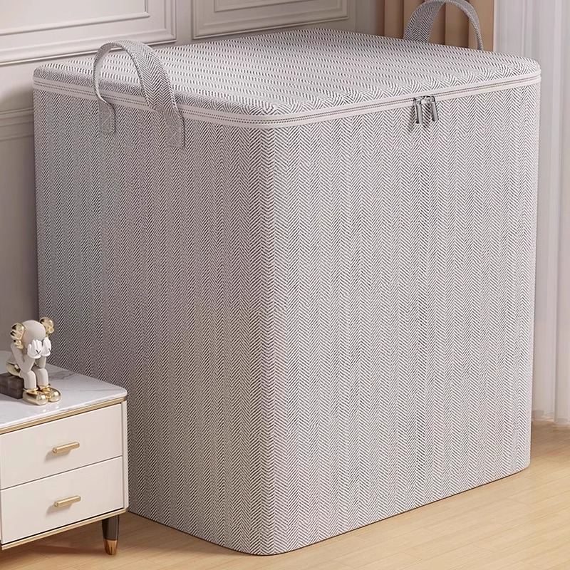 Clothes Storage Box, Household Large-Capacity Extra-Large Clothing Storage Box, Moving Packing Storage Basket Box Artifact