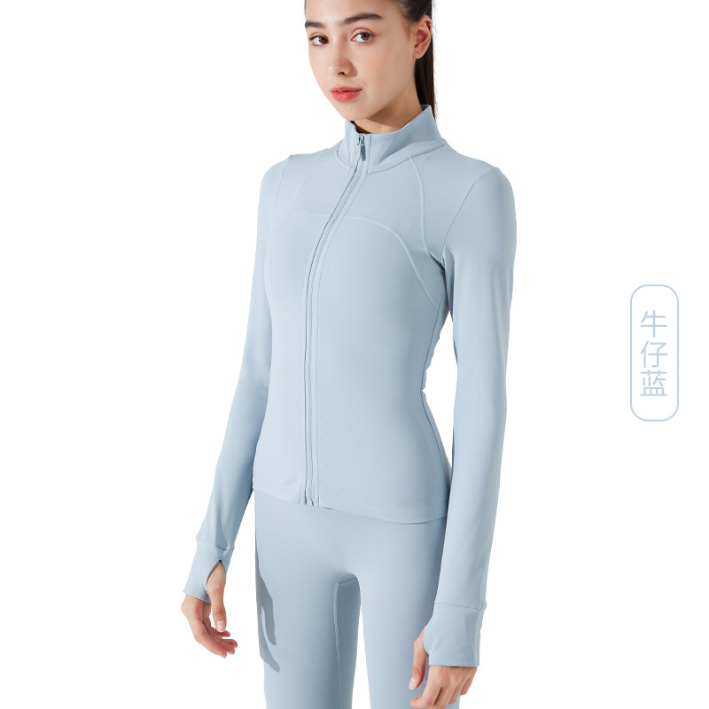 冬のベルベットのトレーニング服女性長袖スポーツランニング速乾ヨガ上着フィットネスコート秋冬ヨガ服|undefined