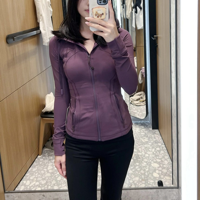 Lu's Hooded Define Four Seasons Women's Drawstring Hooded Sports Jacket Nulu Cardigan Yoga Top