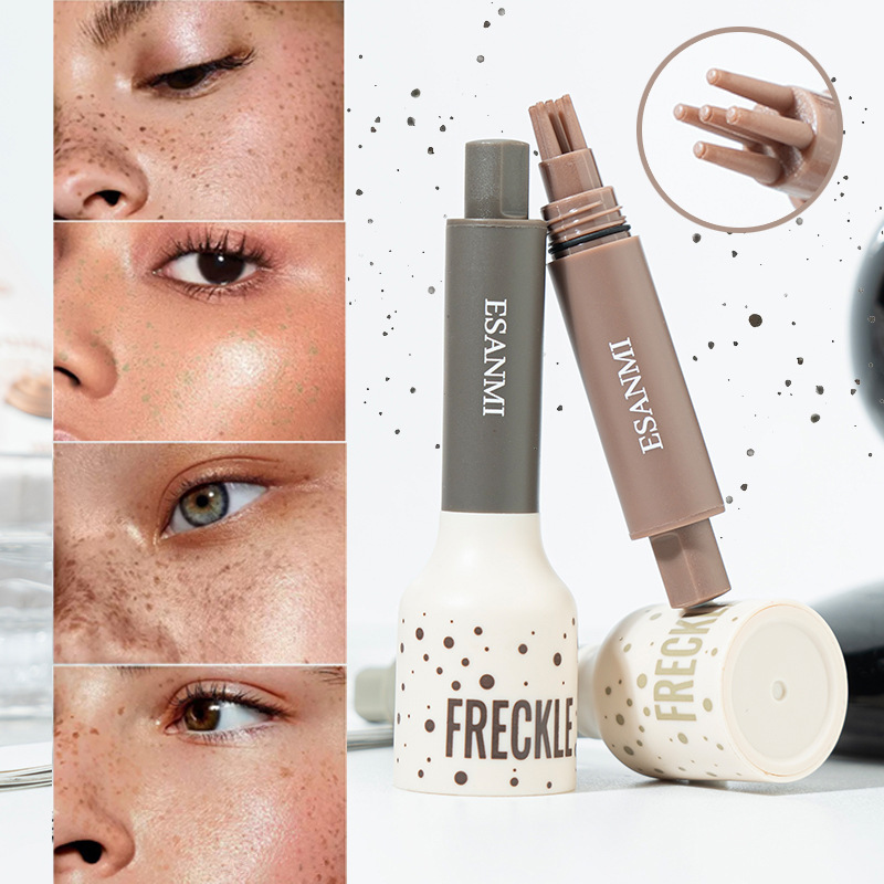 Cross-Border Popular Natural Realistic Freckle Stamp Pen 4 Colors Waterproof Sweat-Proof Spot Mole Spot Makeup Wholesale European and American Women Cross-Border Popular Natural Realistic Freckle Stamp Pen 4 Colors Waterproof Sweat-Proof Spot Mole Spot Makeup Wholesale European and American Women