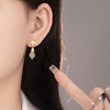 Advanced small sophisticated earrings jade from pearl, Chinese style, high-quality style, simple and elegant design