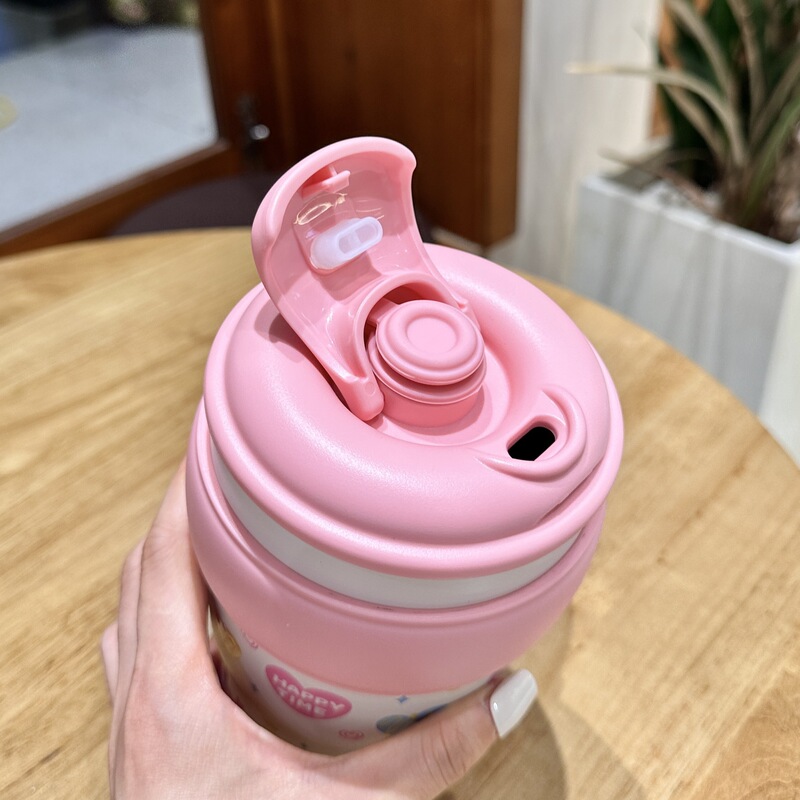 女の子向けの大容量オフィスハンドルアイスカップ、高見えするダブルストローカップ、屋外用保冷車用ウォーターカップ|undefined