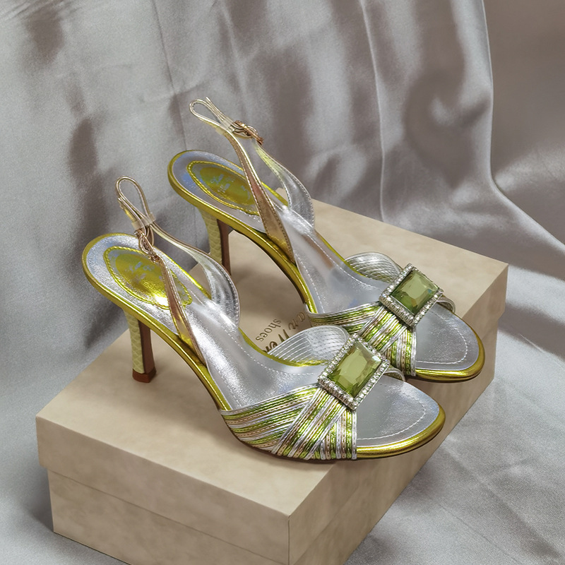 Medieval Rhinestone Gem Sandals for Women 2023 Summer New Style Fish Mouth Color Matching High Heels Elegant Accessible Luxury Sandals and Slippers Medieval Rhinestone Gem Sandals for Women 2023 Summer New Style Fish Mouth Color Matching High Heels Elegant Accessible Luxury Sandals and Slippers