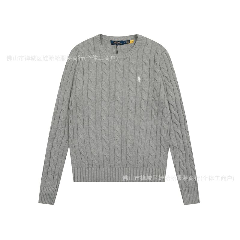 【高品质】可扫码~拉夫RL经典基础百搭男女同款针织套头圆领毛衣|undefined