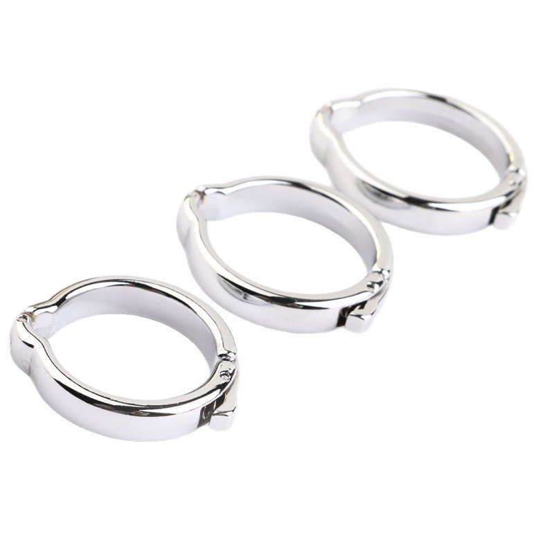 Metal Penis Weight Training Ring, Foreskin Restraint Lock Ring, Large Size — detail image 11