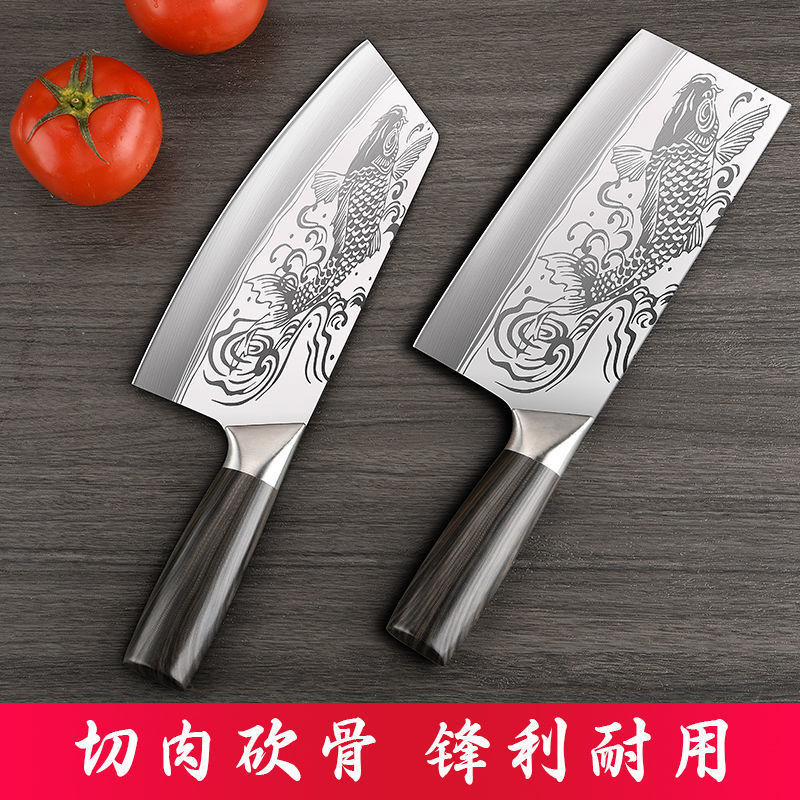 Yangjiang cuchillo afilado cuchillo de cocina cuchillo de acero completo cuchillo de cocina de dos usos cuchillo de corte de carne cortador de cocinero