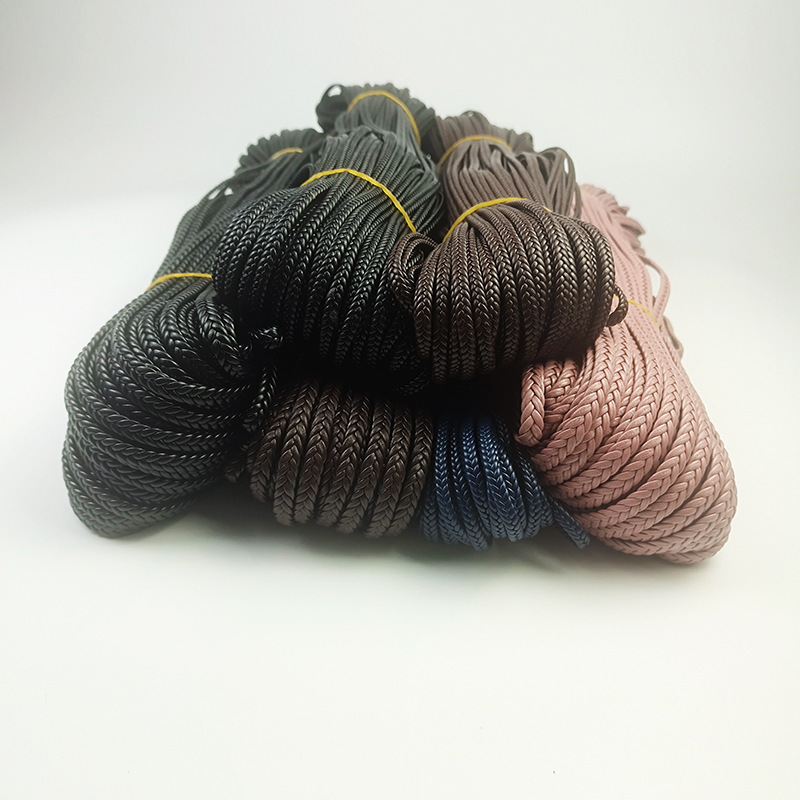 PU革五股编织绳DIY手镯鞋料箱包服装辅料腰带饰品配件