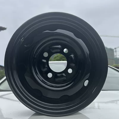 Electric tricycle rear wheel hub motorcycle steel ring 4.00/3.00/3.75/3.50-12 thickened wheel (Motorcycle wheel hub) - 400-12-thick-rear-wheel-straight-mouth-black-32kg