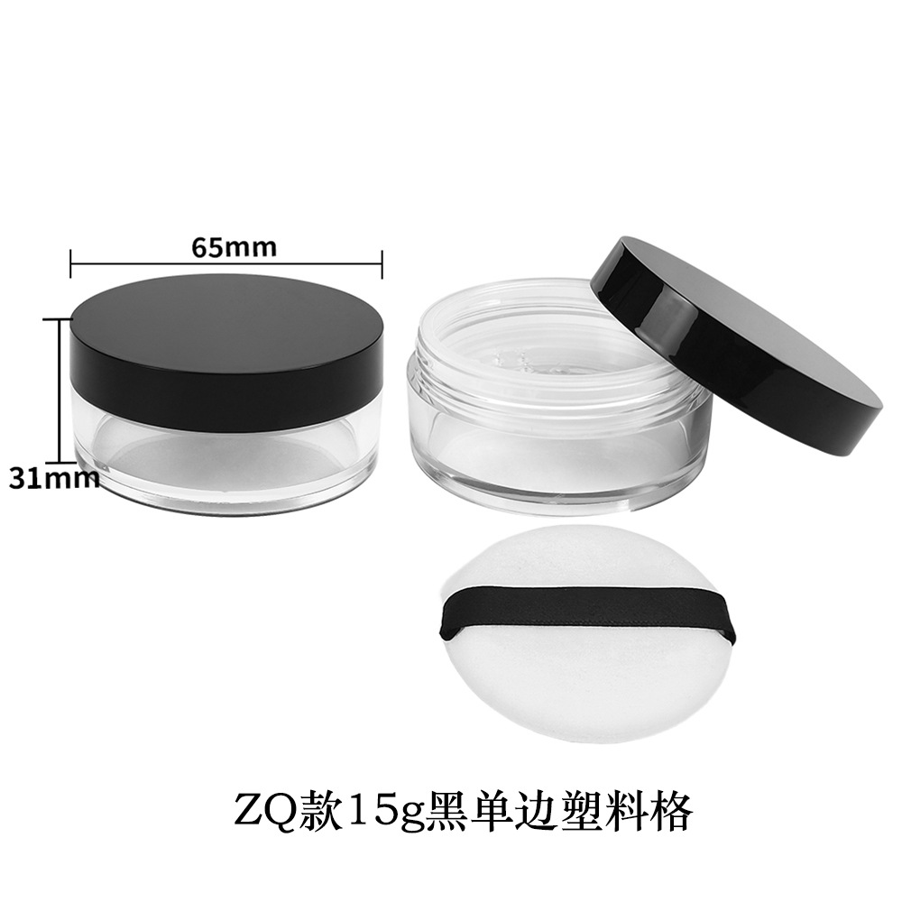 Materiales de embalaje para polvos sueltos en stock: caja dispensadora de polvo suelto ultrafina con tapa abatible y malla elástica grande, para 8g, 15g, 20g.