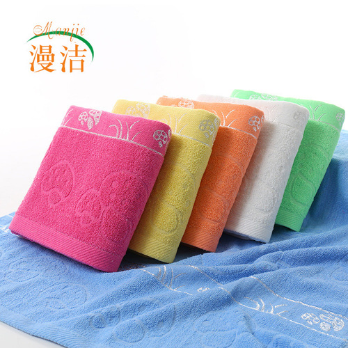 Plain Mushroom Jacquard Cotton Bath Towel Soft and Water-Absorbent Shop Super Gift Running Jianghu Street Stall Towel Wholesale