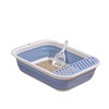 Manufacturer's spot new model can be folded semi -closed cat litter pot with cat litter shovel large cat sand pot wholesale cat toilet