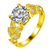 Fashionable wedding ring, stone inlay, zirconium, wish