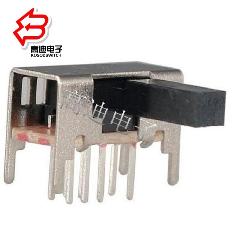 直流3位拨动开关三档  卧式3档滑动开关三位8脚  3档拨动开关2P3T