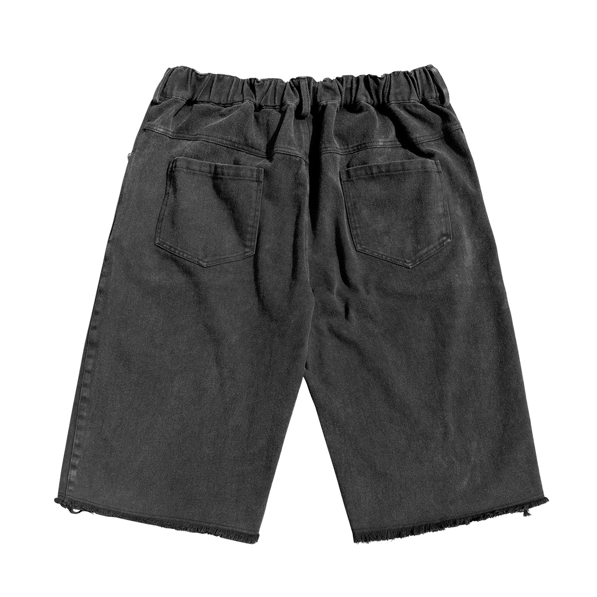 ETAI Hombre| 2024 nueva tendencia de alta calidad lavado con agua para hacer viejos pantalones de algodón pesado bordes molidos pantalones cortos de hombre image 6