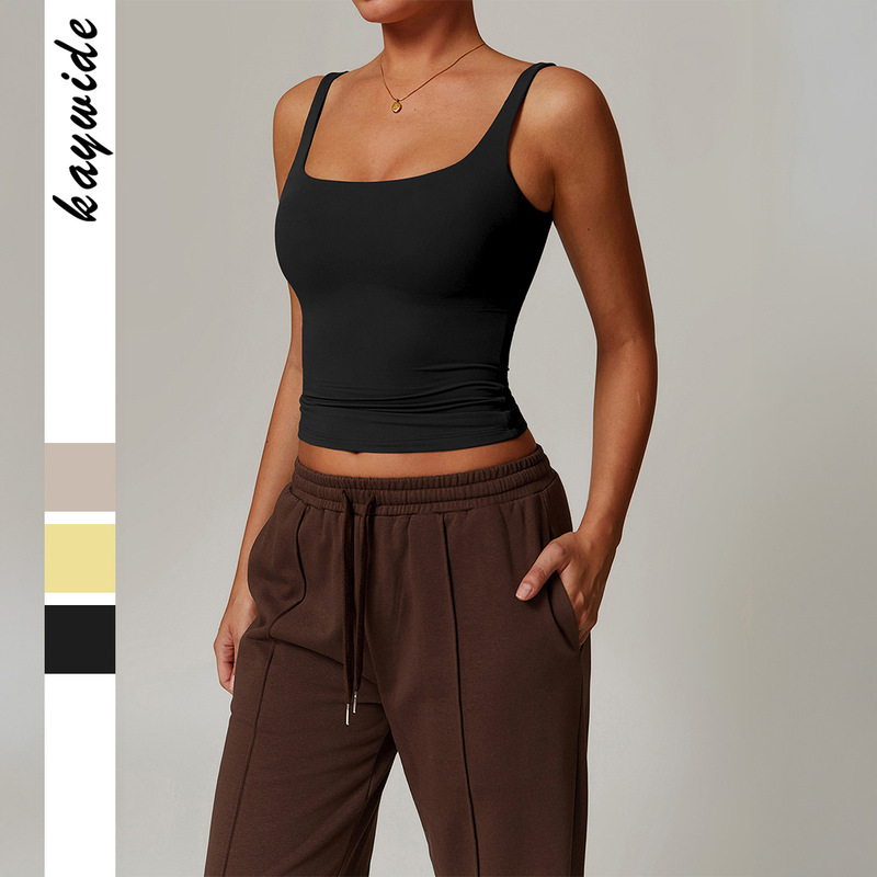 Di Yun European and American Y2K Yoga Slim-Fit Solid Color Vest Tank Top Women's Clothing 2026 Autumn and Winter Amazon Independent Site