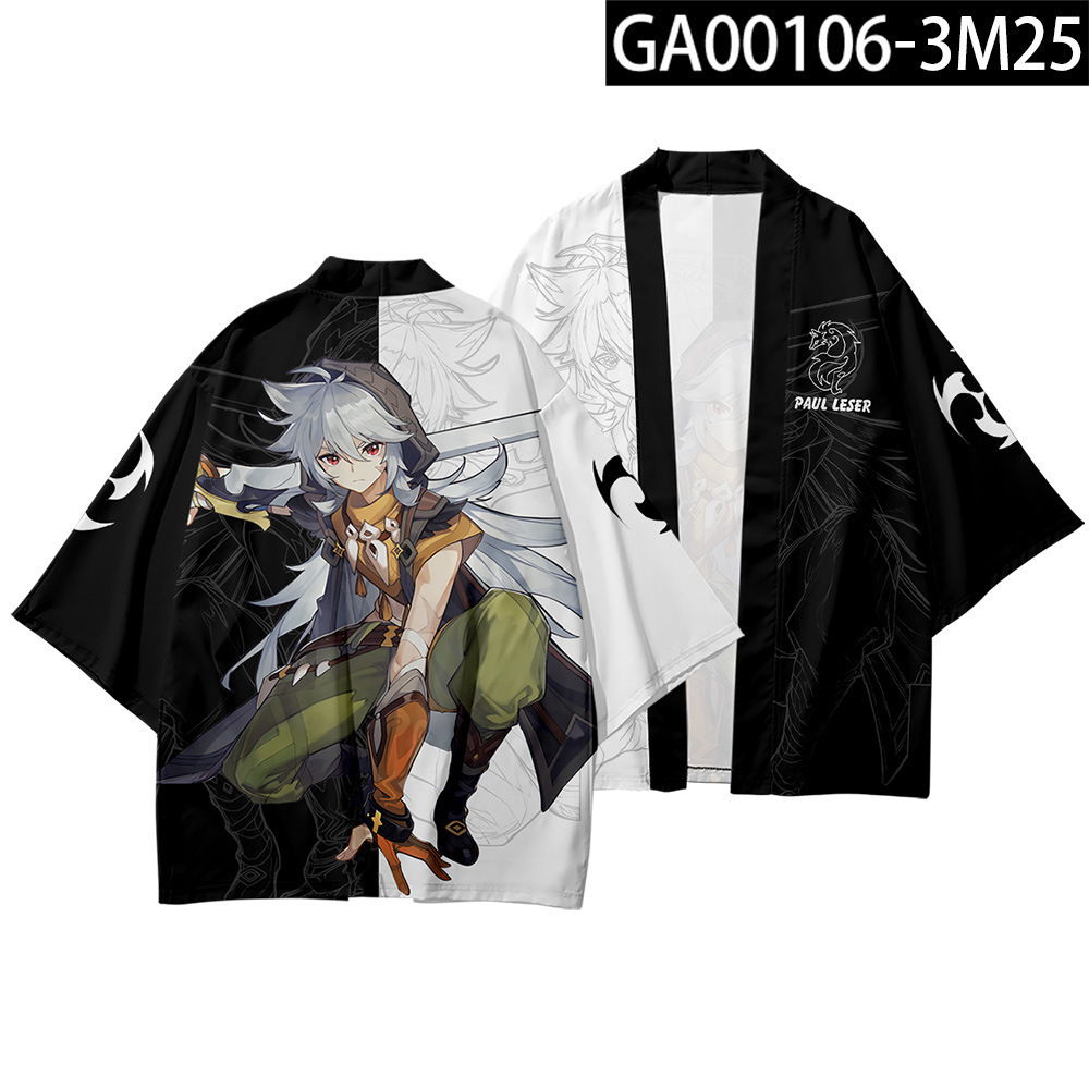 2024 verano anime cosplay dios original Genshin capa Riyue Keli cardigan kimono capa image 26