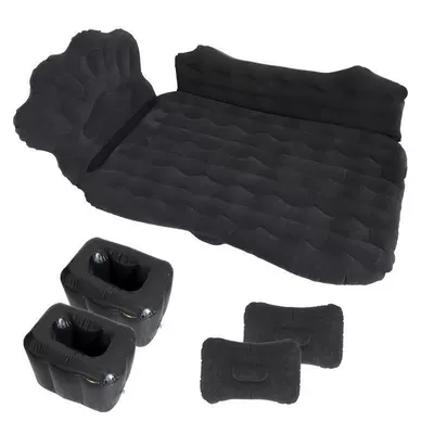 Vehicle-mounted inflatable bed Sleeping Pad - default-item-upgraded-footprint-model-flocked-black-storage-pier-electric-pump