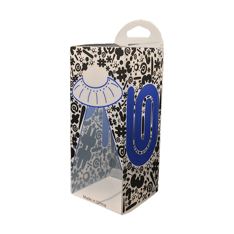 印刷pvc玩具手办透明包装盒PET数码产品开窗塑料盒 pp磨砂挂钩盒