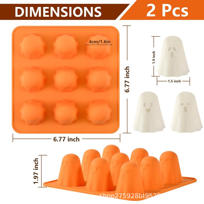 亚马逊新款 Ghost Jello Mold幽灵硅胶模具硅胶模具节日厨房工具|undefined