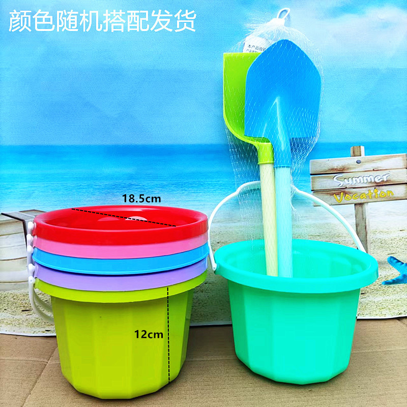 Juguetes de playa para niños al por mayor pala y set de barril castillo caricatura barril costera herramientas de excavación de arena parques puestos