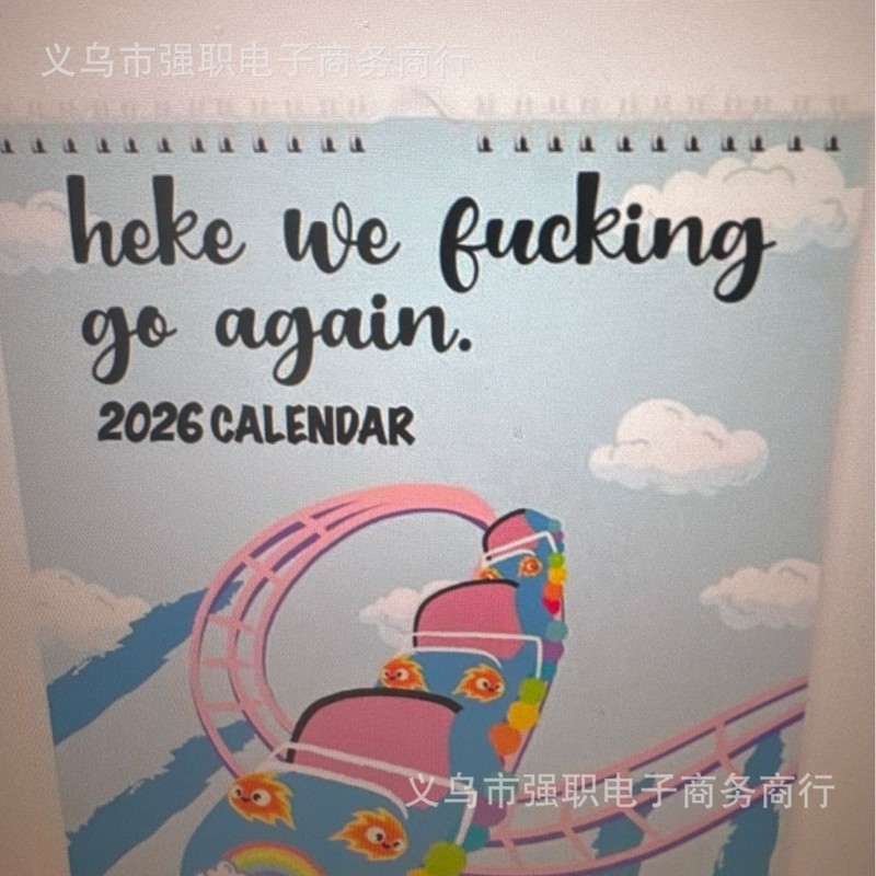 クロスボーダー HERE WE FUCKING GO AGAIN 2026 CALENDAR もう一度カレンダー|undefined
