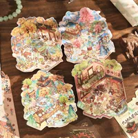 Плакат в китайском стиле мастера бумаги, серия Have a Meeting, материалы пособий, набор развлекательных пейзажей