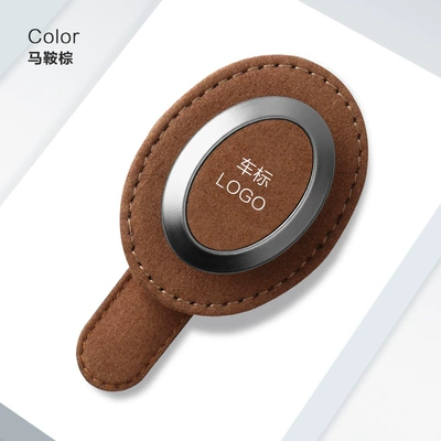 clip car interior accessories — Car Glasses Clip/Bill Clip - saddle-brown-with-logo-single-note-logo-or-contact-customer-service