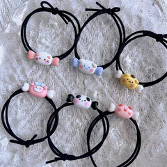 Cute Candy Sanrio Hair Ribbon for Boyfriend, Small Rubber Bands Couple Friend Hair Accessories Cartoon Hair Bands Double Use for Girls