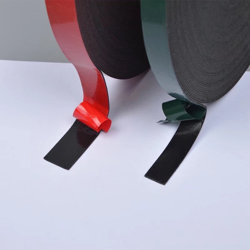 汽车泡棉胶耐高温强粘绿皮PE泡棉双面胶海绵胶灯条高粘