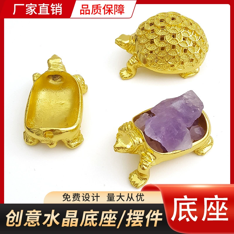 Креативный сплав черепаха мелкие животные ремесла украшения кристалл нефрит металлическая основа аксессуары украшение дома