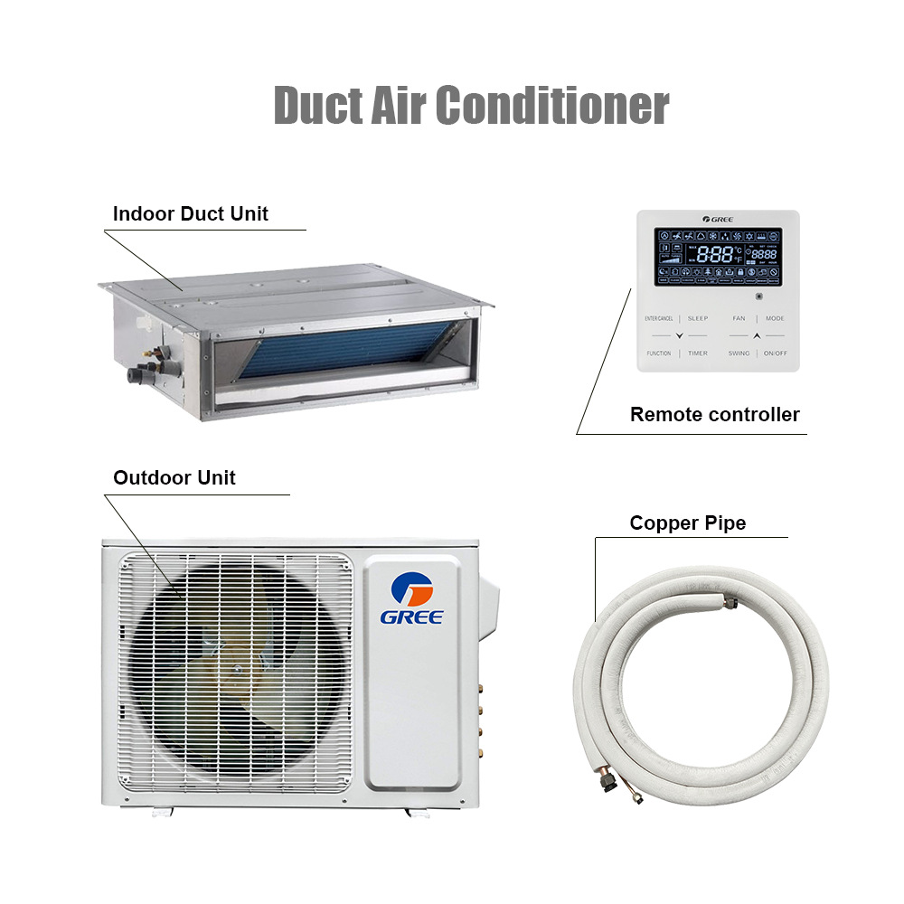 厂家批发商用变频工业空调格力风管机家用一拖一 Air Conditioner