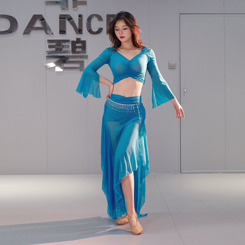 Belly Dance Practice Dress New suit Sexy Mesh Oriental Dance Dress Dress Long Dress Elegant Lotus Leaf 2025 Belly Dance Practice Dress New suit Sexy Mesh Oriental Dance Dress Dress Long Dress Elegant Lotus Leaf 2025