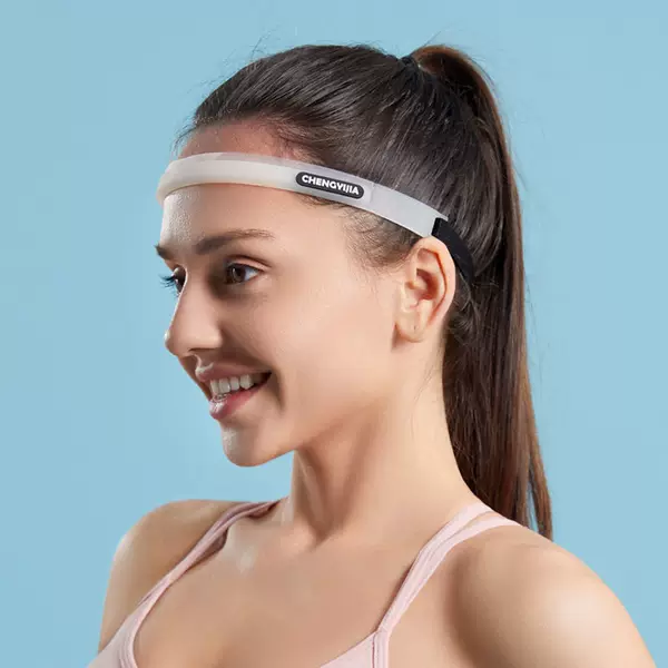 Silicone Pvc Elastic Sweat-Guided Headband, Highly Elastic, Non-Pressive, Head Sweat-Wicking and Antiperspirant, Men's and Women's Sports Cycling Equipment