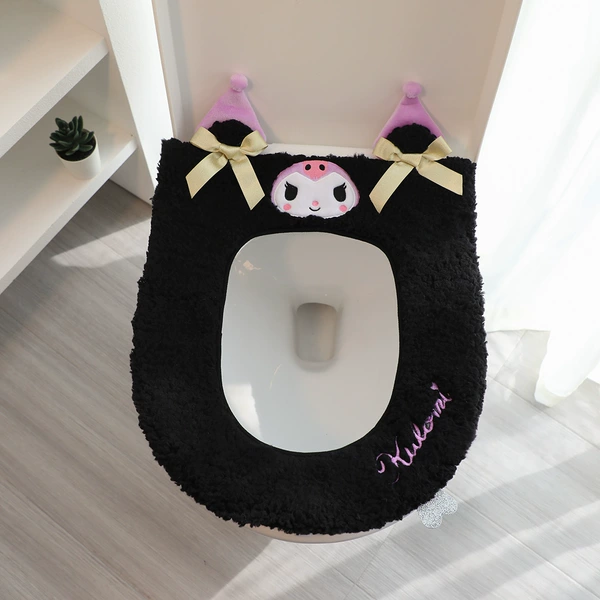 Black toilet seat