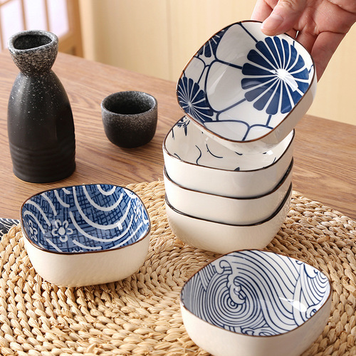 Condiment dish Japanese household ceramic vinegar dish dipping dish soy sauce hot pot seasoning bowl pickle snack flavor dish snack dish
