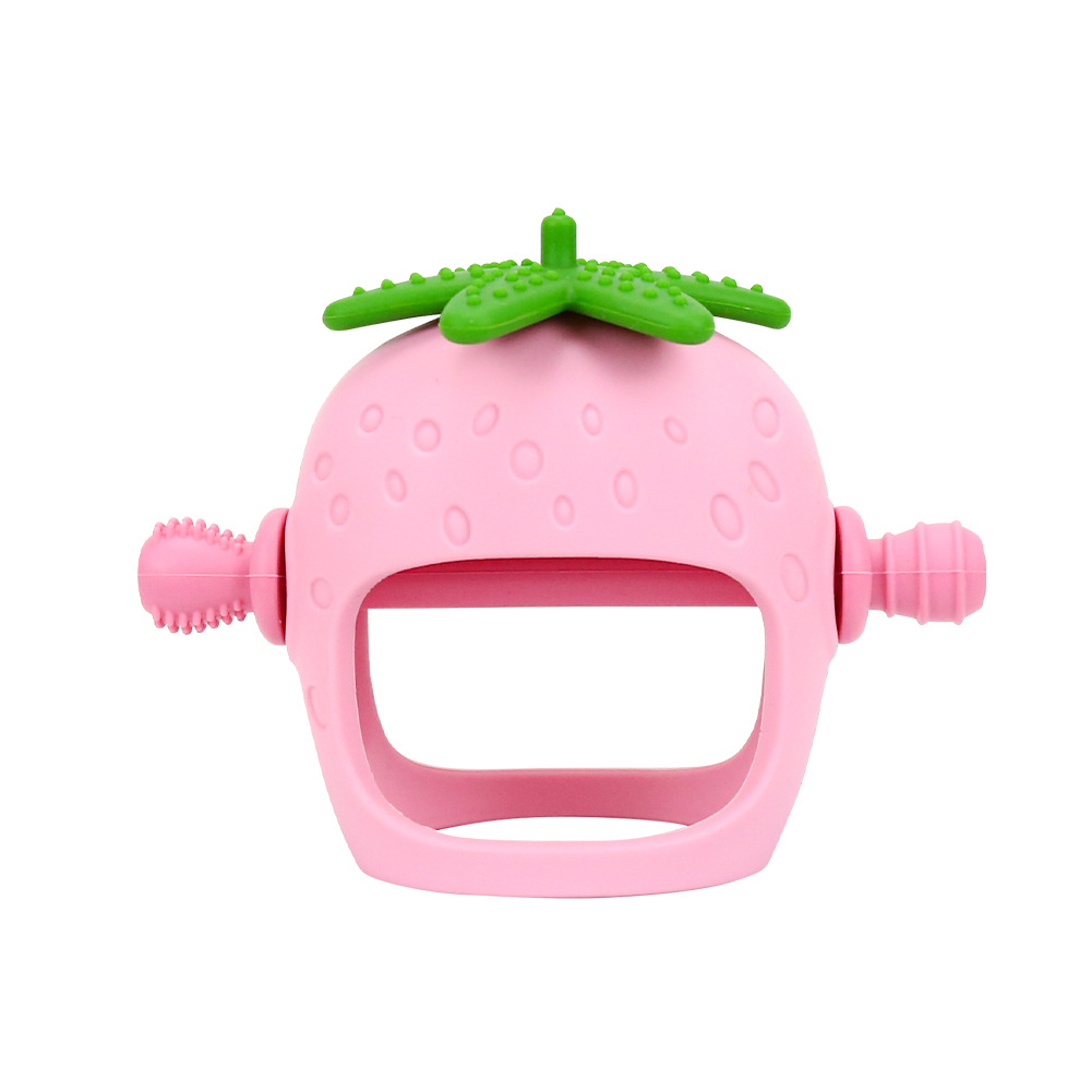 Strawberry teether-pink