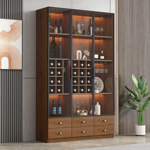 Glass Wine Cabinet Display Living Room 2024 New Wine Rack Accessible Luxury Modern Home Wall Commercial Sideboard