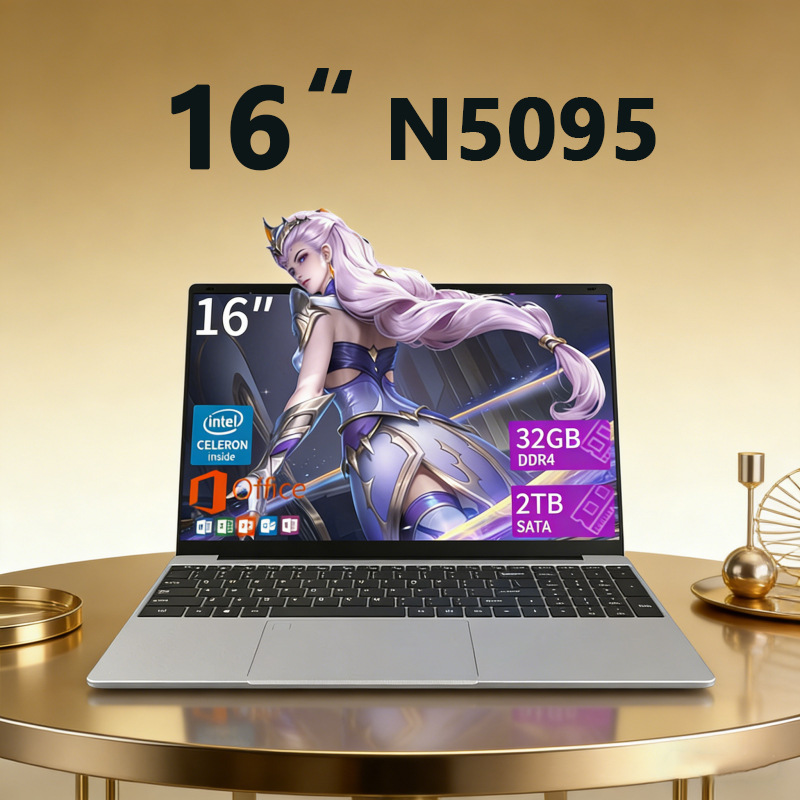 16inch Celeron N5105 Business Office Laptop Entertainment Gaming Notebook Wholesale Laptop Thin and Light