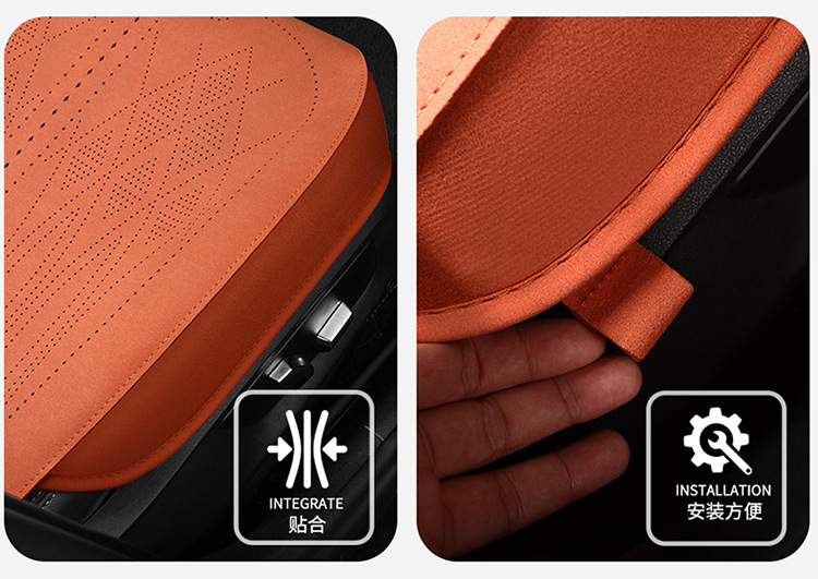 Ultra-Thin Perforated Ventilated and Breathable Car Seat Cushion, Universal Suede Single-Piece Rear Seat Cushion for All Seasons, Three-Piece Set