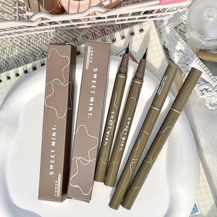 SWEET MINT Slim Eyeliner Very Fine Waterproof Quick Drying Not Sizzling New Handheld Makeup Smooth Brown for Beginners