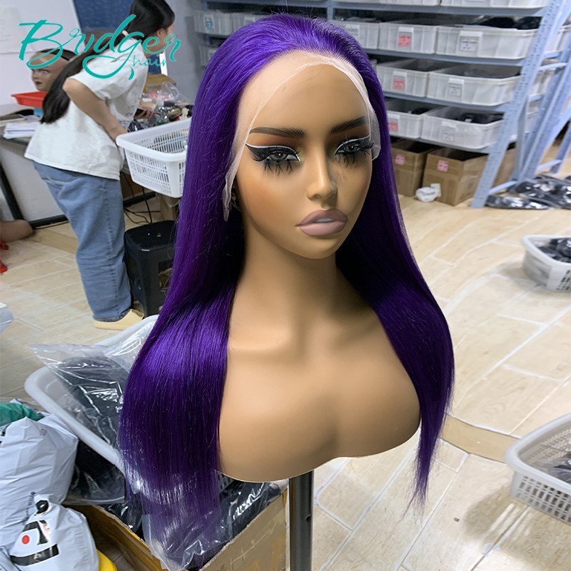 Violets cilvēku matu lace front parūka taisni mati_voghion.com